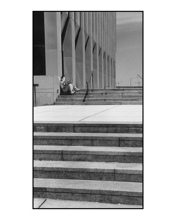 Sunning on the Steps