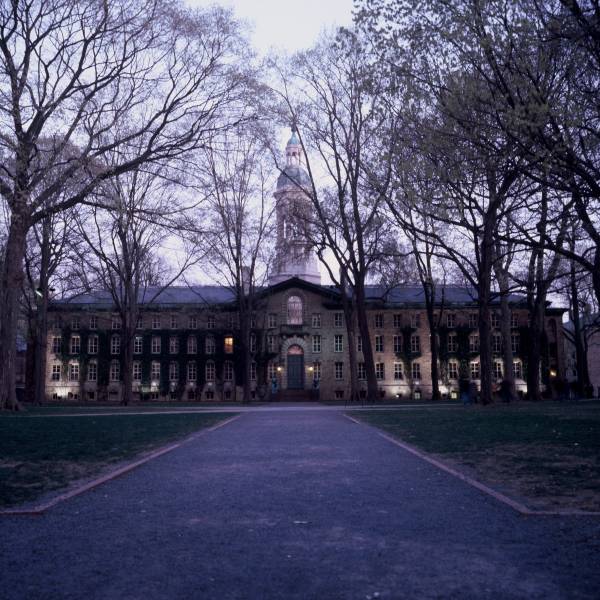 Nassau Hall Front, Dusk
